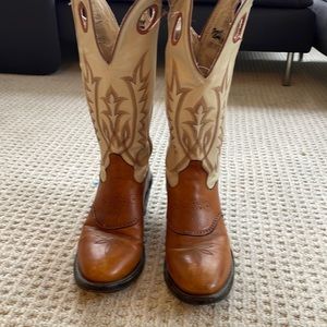 Beautiful Tony Lama deep orange/brown cowboy boots